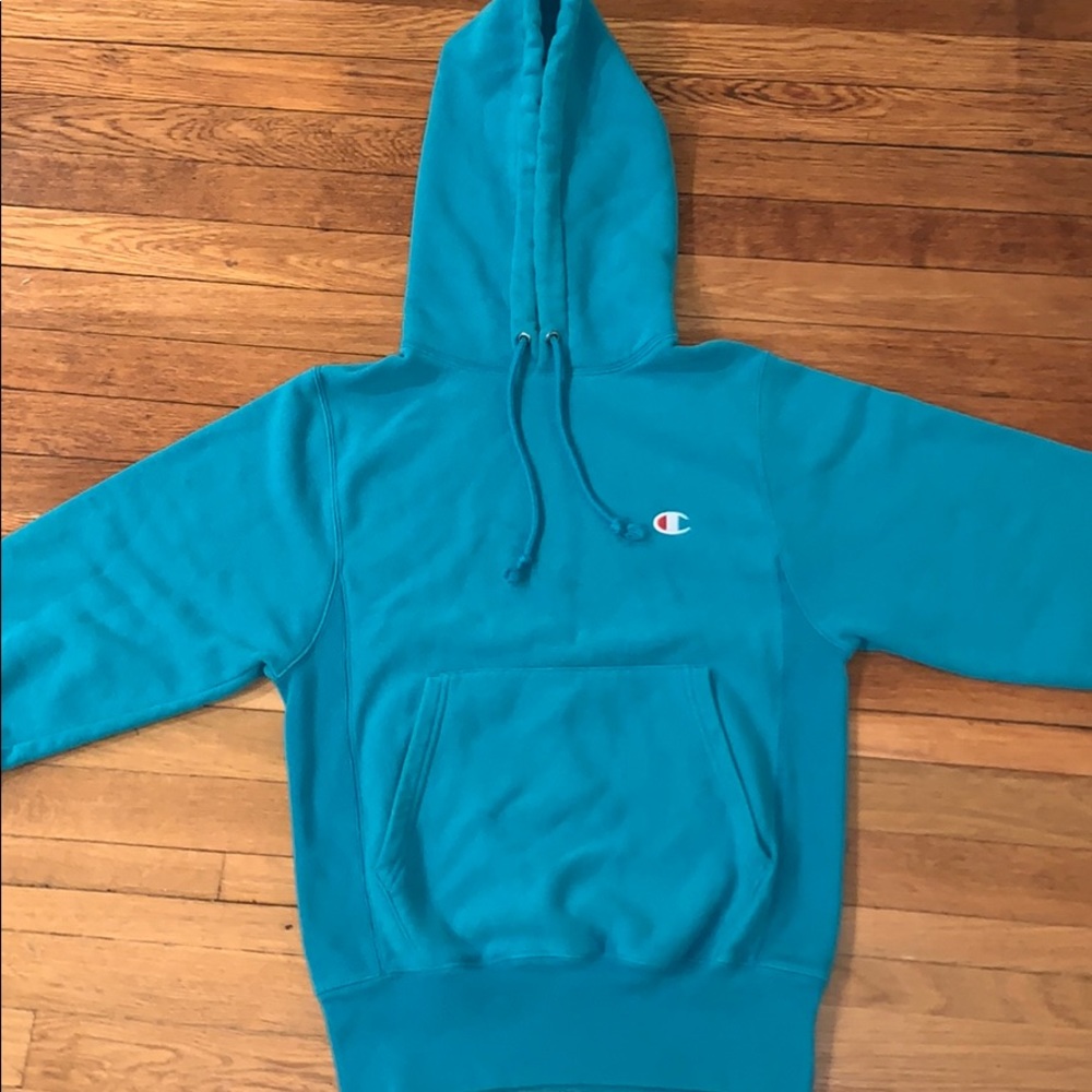 Turquoise Champion hoodie